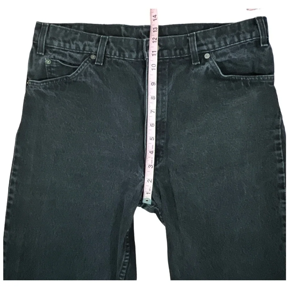 Vtg 90s Levis 550 Jeans‎ Mens 36x32.5 Black Orange Tab Student Fit Grunge